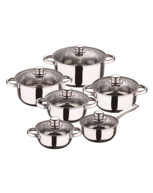 Pentole cromate da 12 pezzi