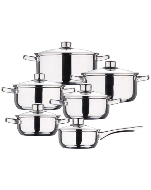 Pentole cromate da 12 pezzi