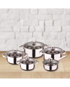 Utensilios de cocina cromados de 12 piezas