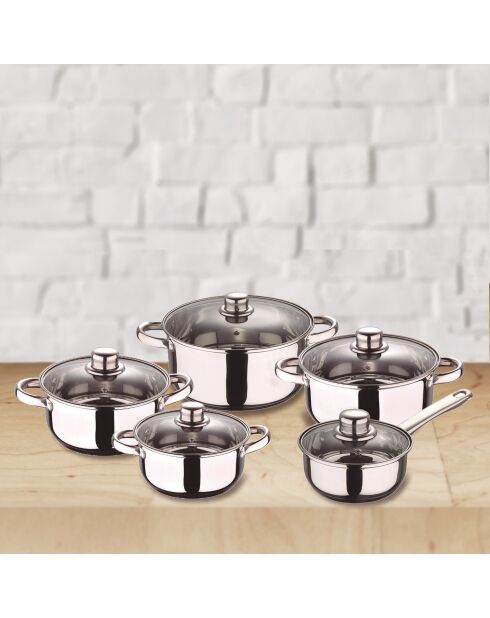 Utensilios de cocina cromados de 12 piezas