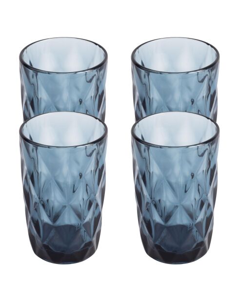 Lot de 8 Verres  bleus - 350 ml