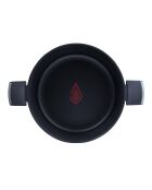 Kookpot met zwart/grijs deksel - D. 28x13,5cm