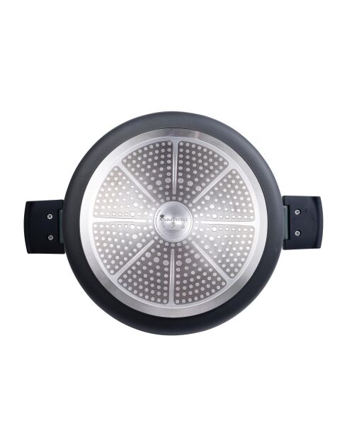 Kookpot met zwart/grijs deksel - D. 28x13,5cm