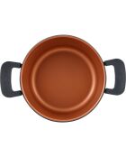 Stoofpot met deksel geschikt voor koperen inductie - D. 24 x 11,5 cm