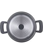 Stoofpot met deksel geschikt voor koperen inductie - D. 24 x 11,5 cm