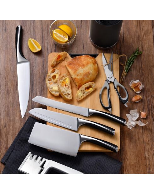 Couteau à pain élégance MasterPro argenté - D. 20 cm