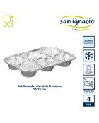 Set aus 4 Formen mit 6 Chromhohlräumen - D. 7 cm