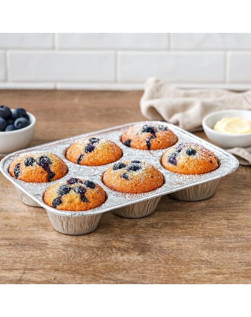 Set aus 4 Formen mit 6 Chromhohlräumen - D. 7 cm