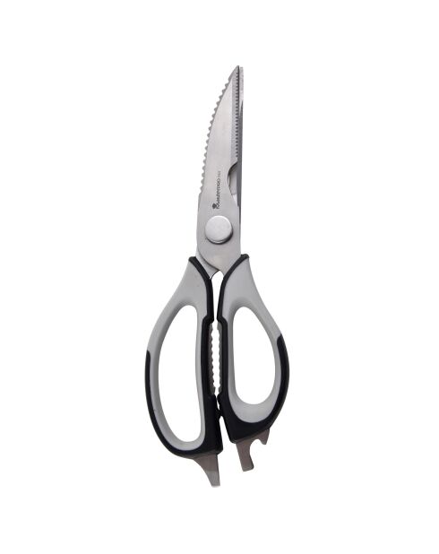Ciseaux de cuisine elegance MasterPro noirs/ blancs - D. 23x7,6cm.