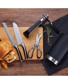 Ciseaux de cuisine elegance MasterPro noirs/ blancs - D. 23x7,6cm.