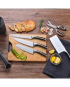 Ciseaux de cuisine elegance MasterPro noirs/ blancs - D. 23x7,6cm.