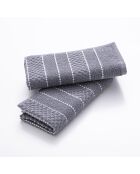 Set de 2 paños de cocina grises