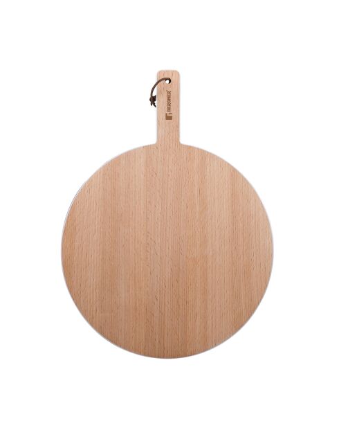 Planche à découper ronde Naturally blanche - D. 38x28x1,5cm.