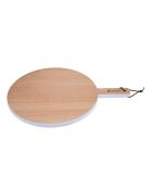 Planche à découper ronde Naturally blanche - D. 38x28x1,5cm.