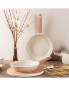 Planche à découper ronde Naturally blanche - D. 38x28x1,5cm.