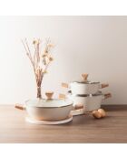 Planche à découper ronde Naturally blanche - D. 38x28x1,5cm.