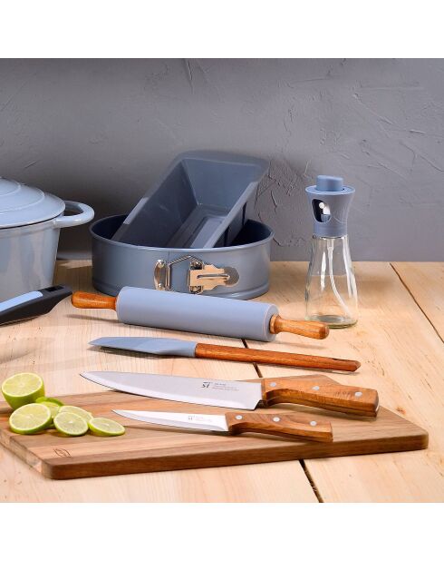 Set aus blauen Brotbackformen von Noia San Ignacio, D. 24,5 x 13/6 cm