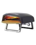Horno giratorio para pizza a gas negro - D. 32,5×32,5 cm