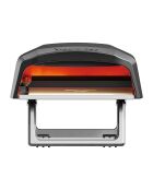 Horno giratorio para pizza a gas negro - D. 32,5×32,5 cm