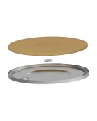 Horno giratorio para pizza a gas negro - D. 32,5×32,5 cm