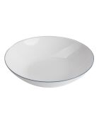 Tafelservice mit weißem Rand - 24 Stück