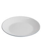 Tafelservice mit weißem Rand - 24 Stück