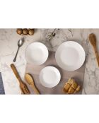 Tafelservice mit weißem Rand - 24 Stück