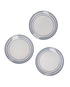 Noia San Ignacio Dessertteller, Weiß/Blau, D. 19 cm, 3 Stück