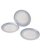 Noia San Ignacio Dessertteller, Weiß/Blau, D. 19 cm, 3 Stück