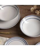 Noia San Ignacio Dessertteller, Weiß/Blau, D. 19 cm, 3 Stück