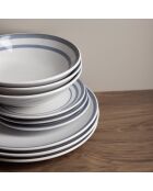 Noia San Ignacio Dessertteller, Weiß/Blau, D. 19 cm, 3 Stück