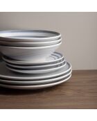 Noia San Ignacio Dessertteller, Weiß/Blau, D. 19 cm, 3 Stück