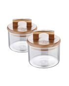 Set mit 2 durchsichtigen Noia San Ignacio Gläsern mit Deckel