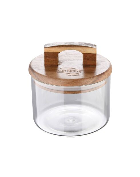 Set van 2 transparante Noia San Ignacio-potten met deksel