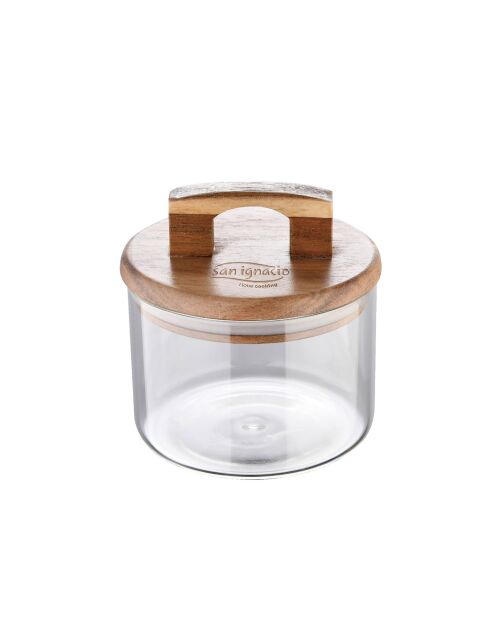 Set van 2 transparante Noia San Ignacio-potten met deksel