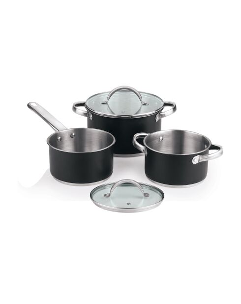 Pentole nere da 5 pezzi