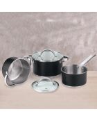 Pentole nere da 5 pezzi