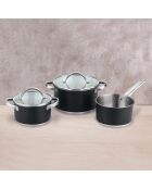Pentole nere da 5 pezzi