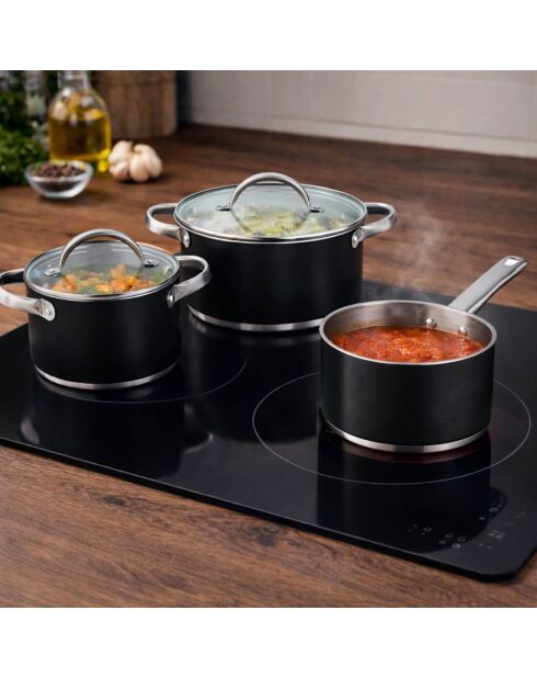 Pentole nere da 5 pezzi