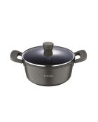 Set van 3 zwarte stoofschotels en 1 braadpan