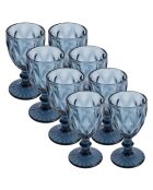 Lot de 8 Verres  bleus - 250 ml