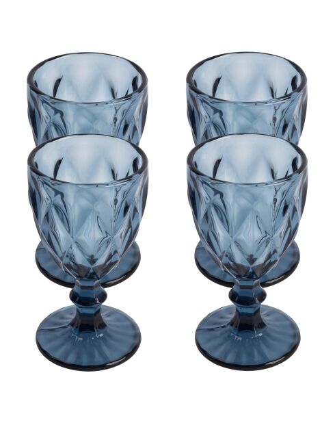Lot de 8 Verres  bleus - 250 ml