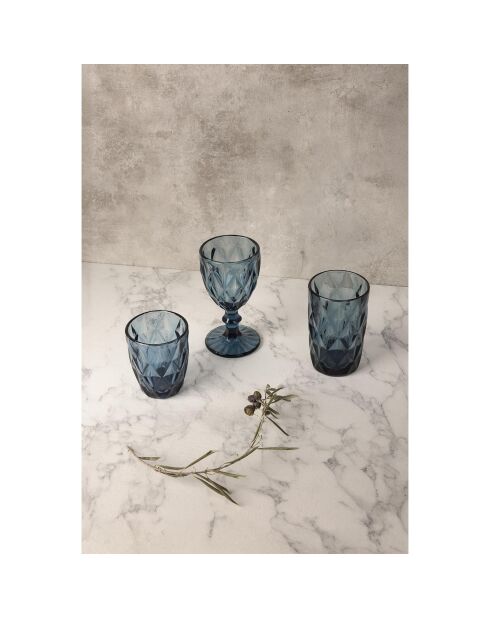 Lot de 8 Verres  bleus - 250 ml