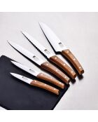 Lot de 11 Couteaux + ciseaux + bloc marron