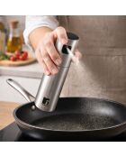 Silberner Öl- und Essigsprüher - D. 4x17,5 cm