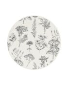 Weiß/grauer Dessertteller - D. 19 cm