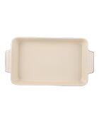 Set mit 2 Küchenutensilien: Löffel und Spatel + 2 rote/grüne rechteckige Schalen