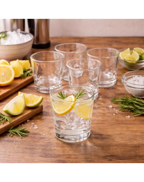 Lot de 6 Verres transparents - 256 ml