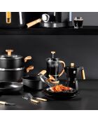 Cafetière noire - D. 17x10x20,5cm