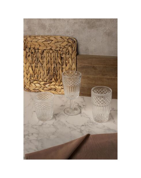 Lot de 8 Verres  transparents - 380ml